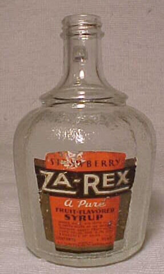1930s ZAREX Strawberry Syrup S. C. Clayton Company Inc.