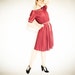Vintage 1970s Burgundy Polka Dot Dress by MCS Ltd.