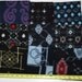 Vintage Japanese Indigo Cotton Woven Kasuri Kimono Fabric Mixed 9 Pieces Scraps Remnants Set Lot