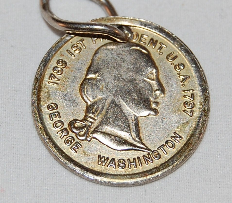 Vintage 1789 Double Sided Washington Quarter Pendant