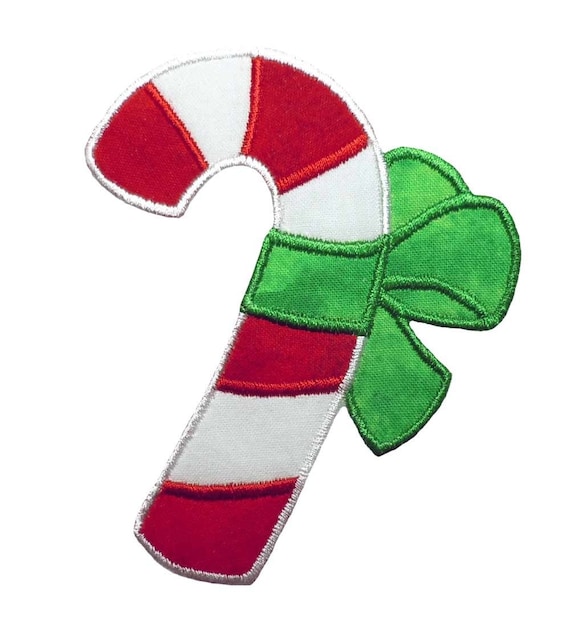 Items Similar To Christmas Candy Cane Applique Machine Embroidery ...