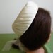 Mad Men Vintage Cream Satin Pillbox Hat by Betmar 1960s.