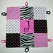 Hot Pink Zebra Personalized Baby Blanket Security Blankie Minky Lovey GIRLS