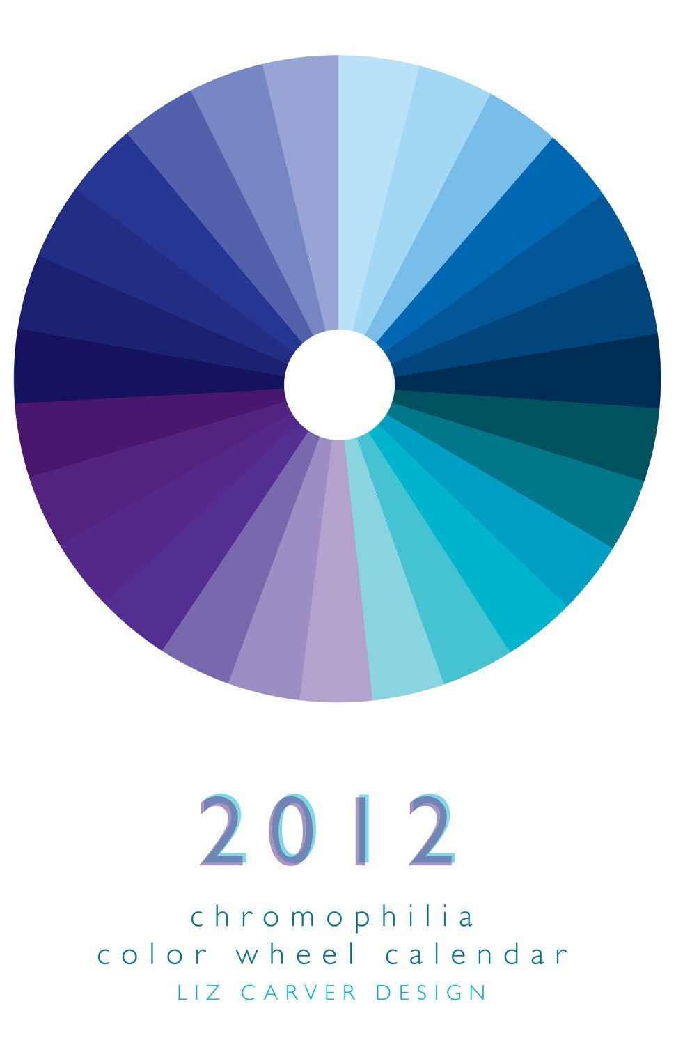 2012 calendar // chromophilia color wheel calendar // liz