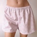 French Knickers. Pajama Shorts. Medium. Millefiori. Violet. Lace.