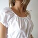Pajama Set. Snow white cotton eyelet with vintage lace and bow. Size Medium