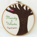 Love tree Embroidery hoop wall art - Customized personalized (names and date) GREAT WEDDING DECOR