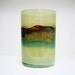 1970s Pale Green, Yellow and Turquoise Art Glass Vase -Mdina
