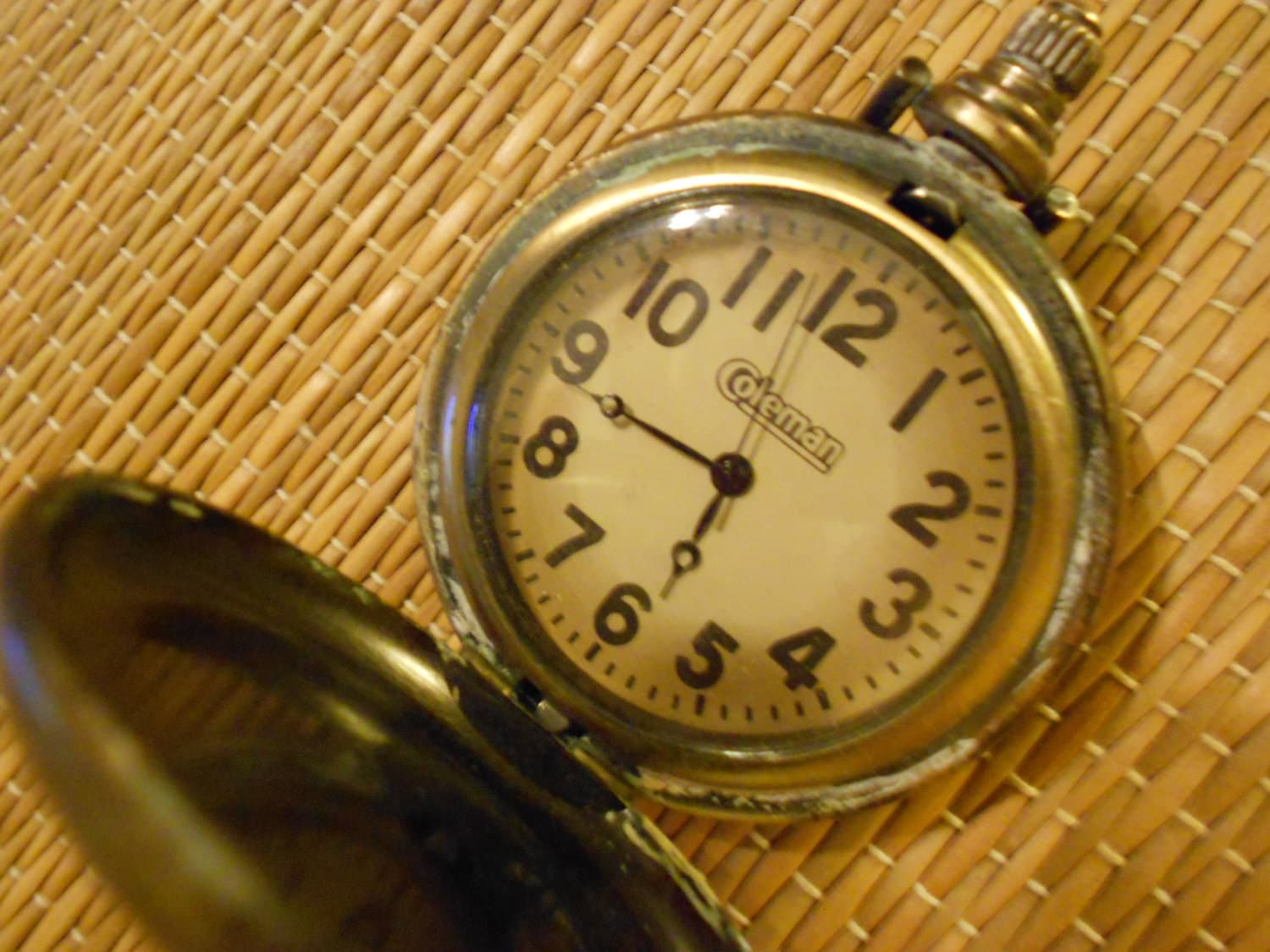 Vintage Coleman Pocketwatch Embossed Lantern Logo On Leather