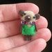 OOAK Tiny Miniature Kawaii Teddy Bear Doll Dollhouse Plush