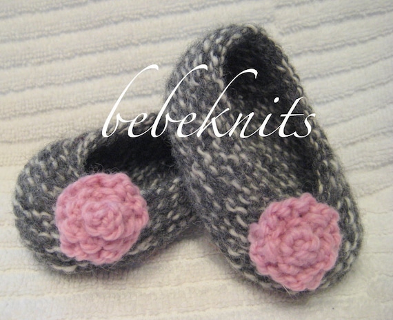 Items similar to Hand Knit Sock Monkey Ballet Slippers on Etsy