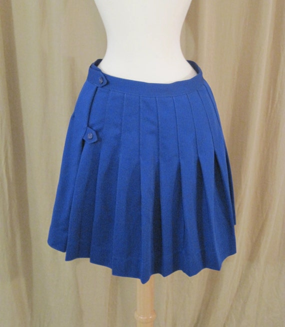 Vintage 80s Blue Cheerleader Skirt