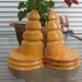 Blonde Wood Hanging Shelves or Book Ends Handmade Vintage