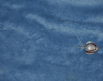 Invisible Necklace with Heart Pendant
