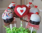 Mom's Killer Cake Pops Valentine's Valentines Day Hearts Heart and Cupcake Style Cake Pops Valentine Card Included Il_170x135