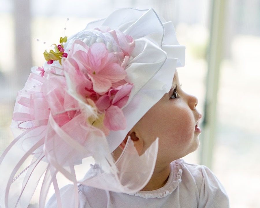 Pale Pink Spring Easter Tea Party Fascinator Hat for Babies