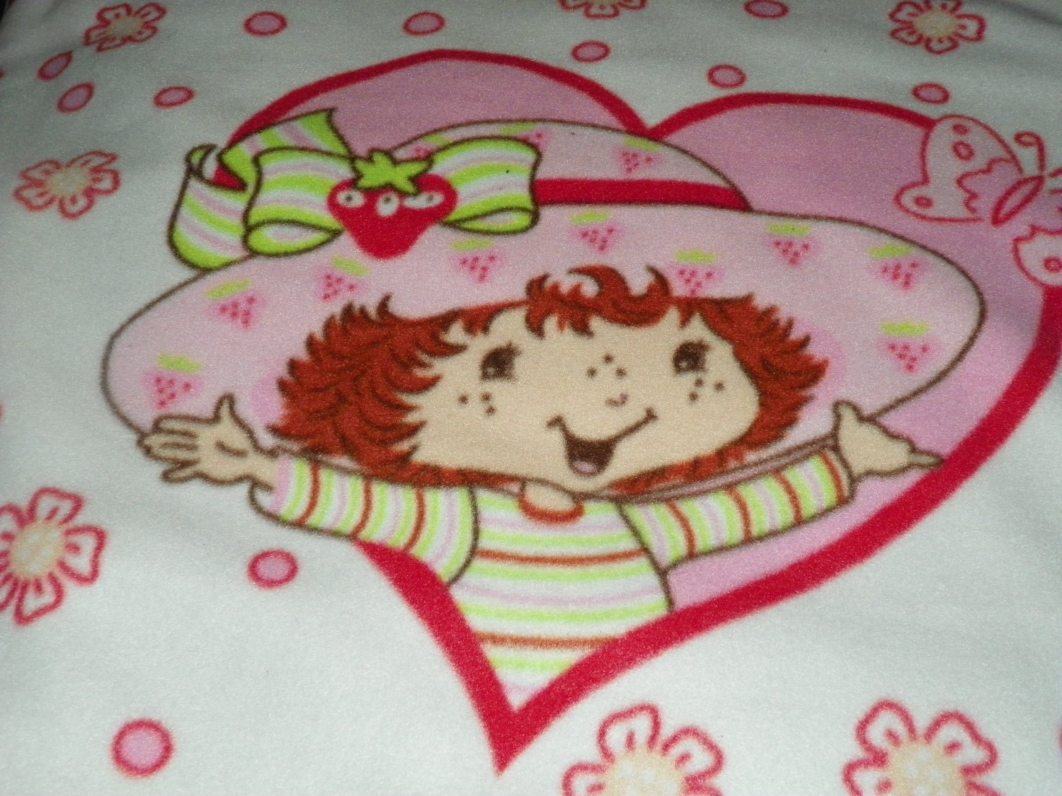 Strawberry Shortcake Double Fleece Blanket Throw for Baby Teen