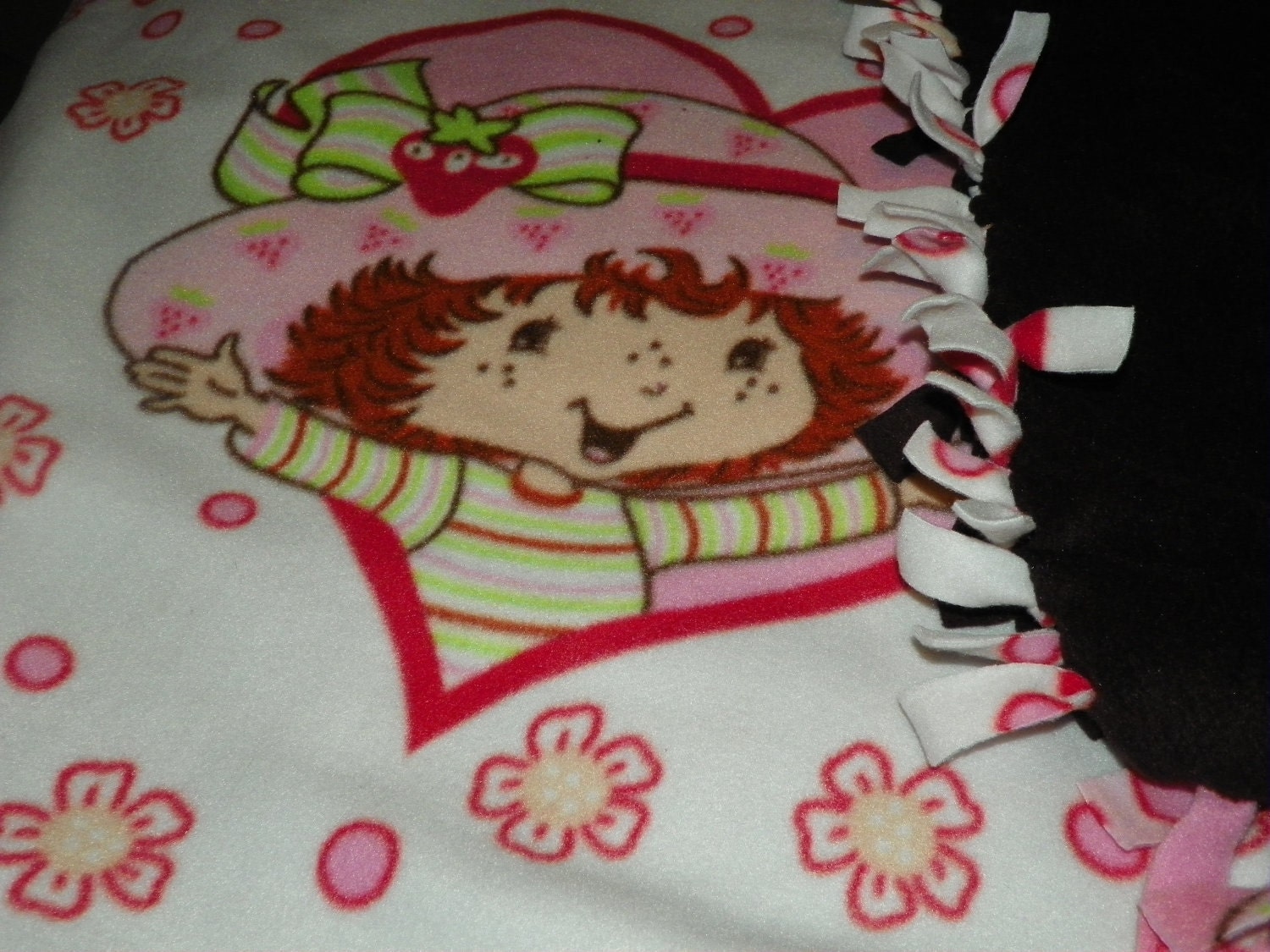 Strawberry Shortcake Double Fleece Blanket Throw for Baby Teen