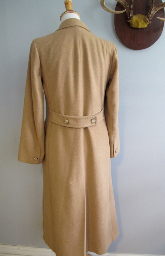 Vintage Camel Hair Double Breasted Coat // Long Coat in