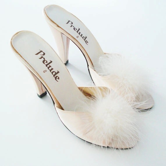 marabou feather mules