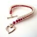 Swarovski Bead Woven Crystal Bracelet, Red and Silver Beaded Jewelry Bracelet, Red Wedding, Bridal Jewelry, Bridesmaid Gift
