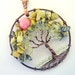 Pink Coral Moon Tree of Life Necklace