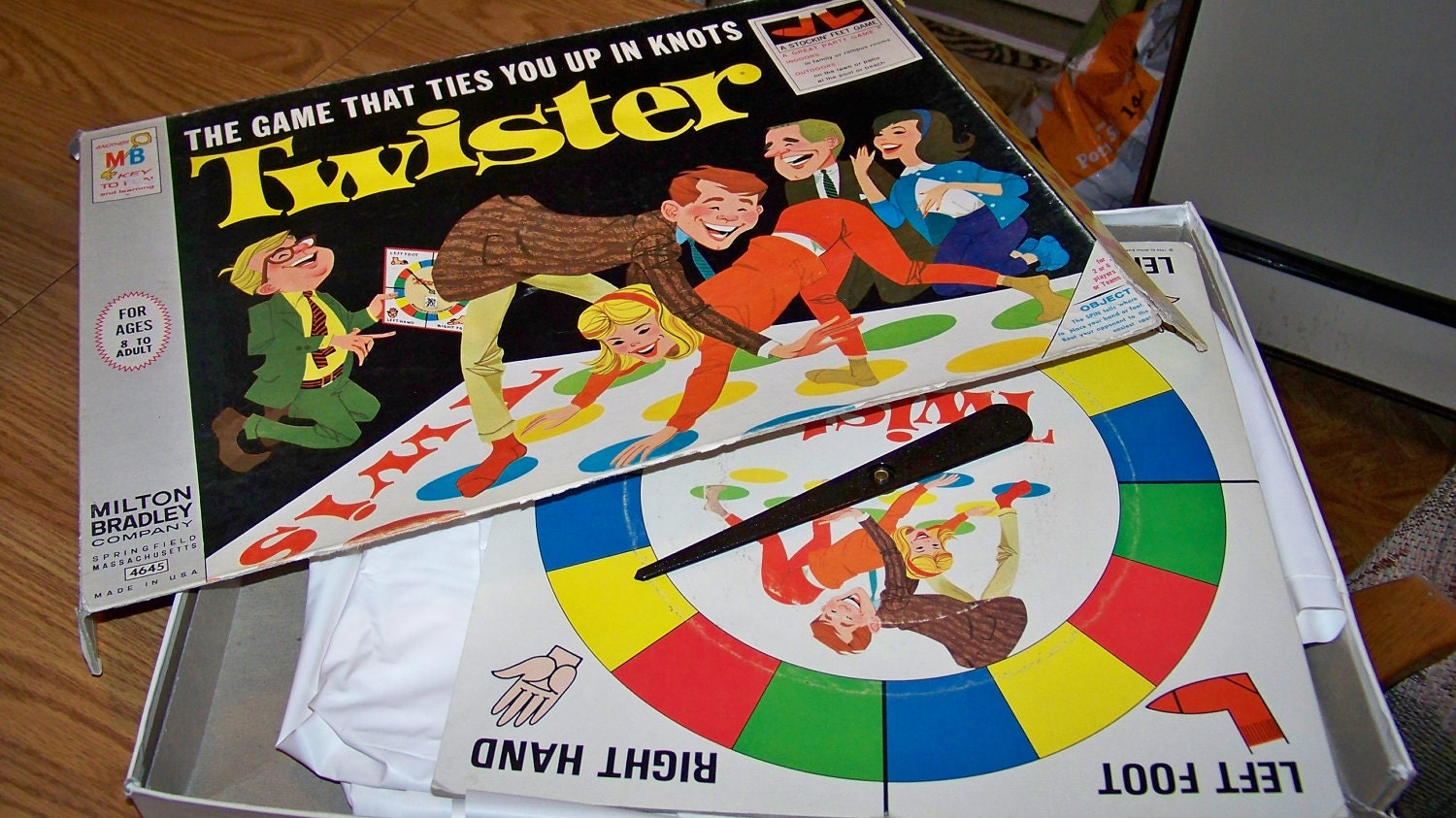 Vintage 1966 Milton Bradley Twister Board Game