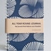 All Year Round Timeless Journal / Planner (Self-filled dates, fabric wrapped) - Blue Japanese Fan