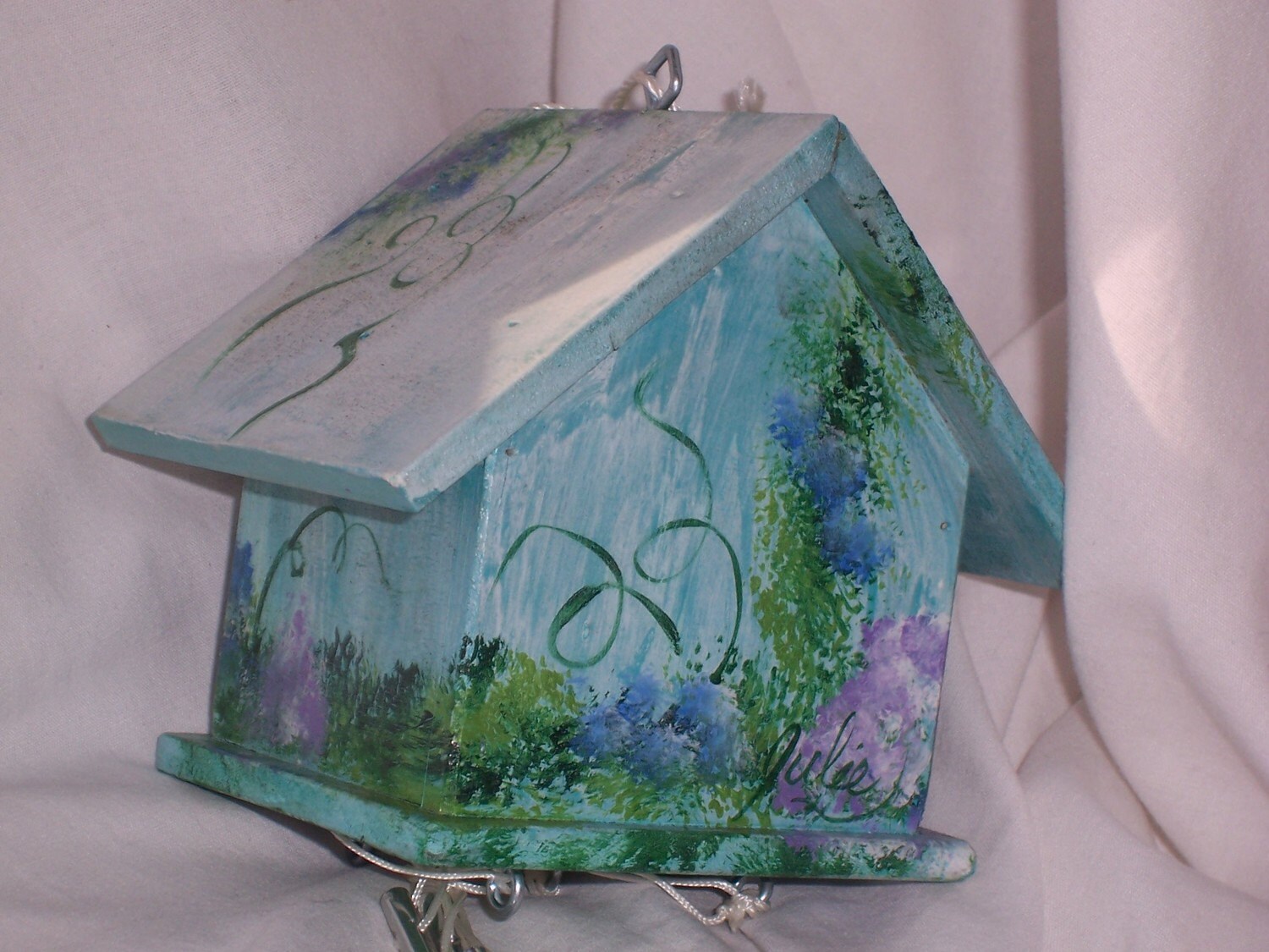 Bird House Wind Chime Hand Painted Bird House Wind Chime