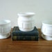 Vintage White Milk Glass Planters/ Vases - Set of three