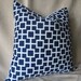 Designer Pillow Cover 18 x 18 - Cradle Navy - Indoor/Outdoor