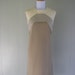 1960s dress / 60s Three Tones of Beige dress
