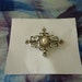 vintage brooch / vintage Cross Brooch with pearl center
