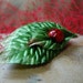 Ladybug red birdcage veil