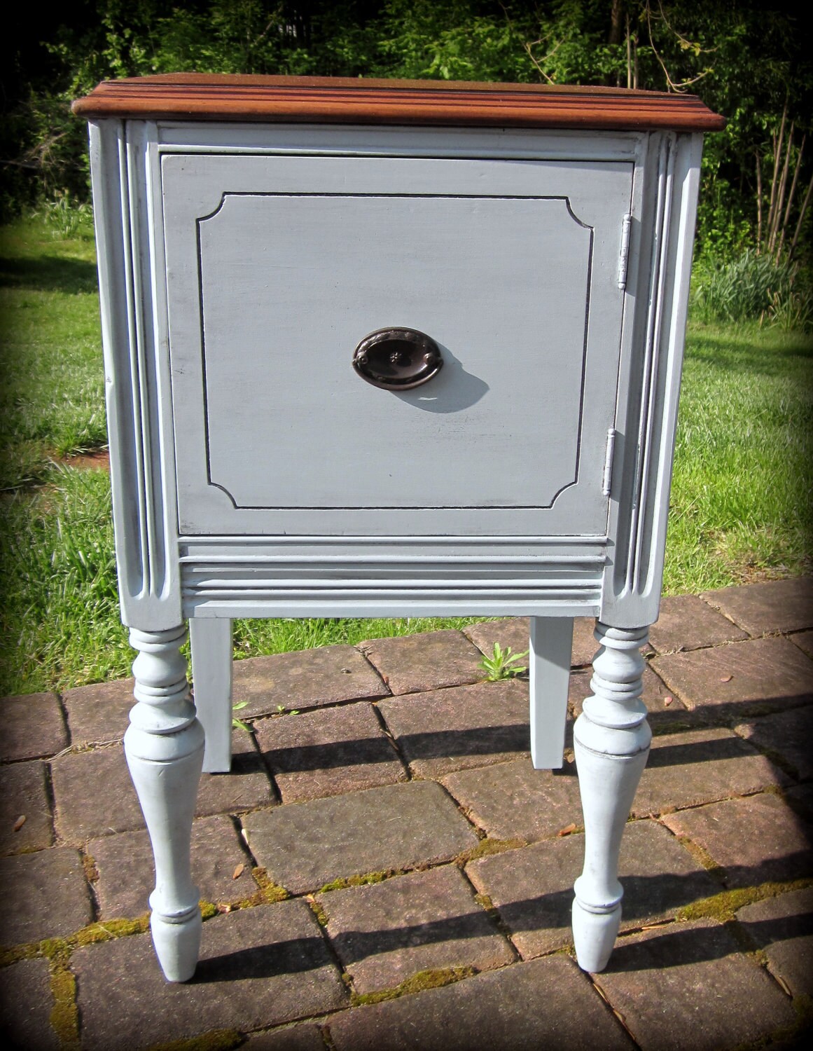 Blue Gray Vintage Nightstand