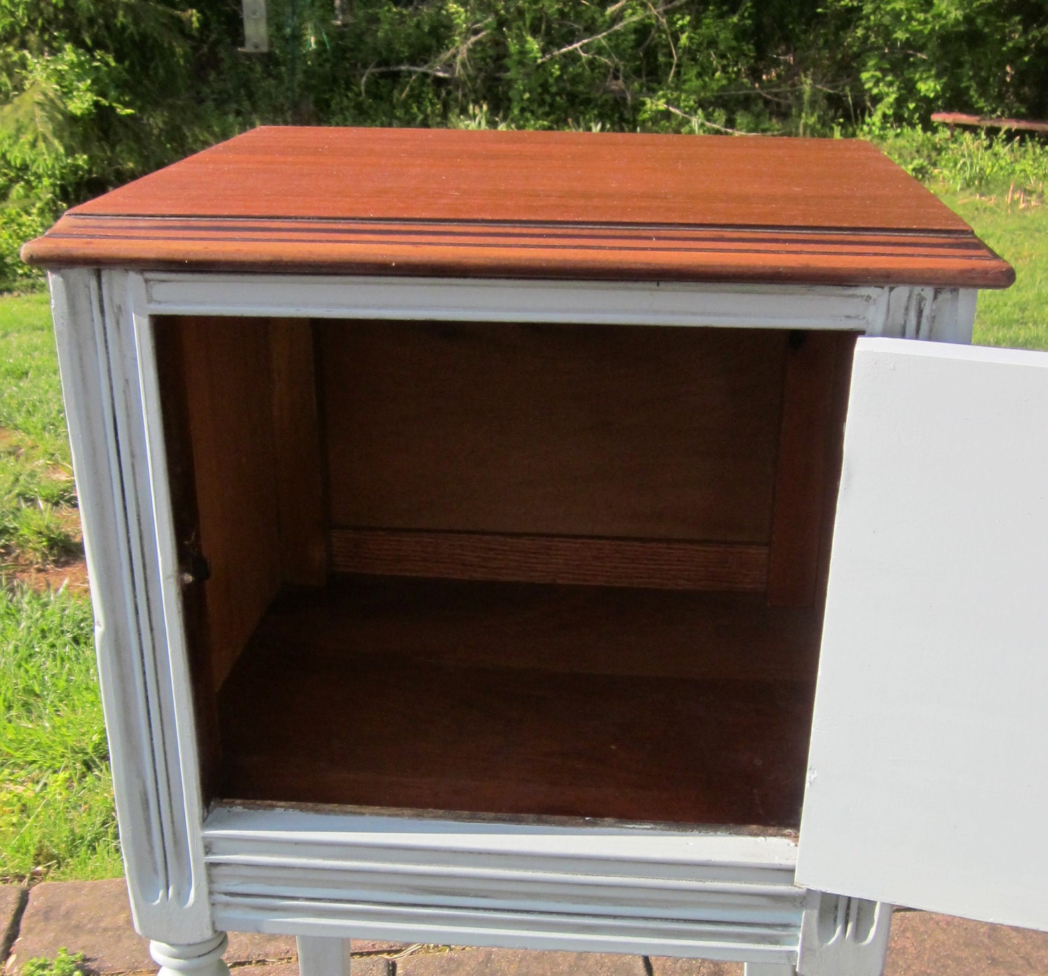 Blue Gray Vintage Nightstand