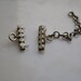 COLUMNS: Old Silver FIVE Strand Spacer Bar & S-Hook Clasp - India