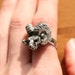 Vintage 1970s sterling silver ram ring - vintage jewelry aries ring
