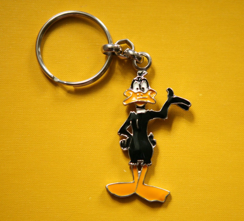 Daffy Duck Warner Brothers keychain by letslovevintage on Etsy
