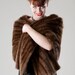 Vintage 1950s Genuine Fur Stole Wrap Wedding Bridal Shoulder Cover Winter Fashions
