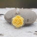 Yellow Rose and White Swarovski Pearl Bridesmaids Necklace. Wedding Jewelry. Bridesmaid Necklace. Bridal Party Gifts.