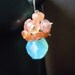 Glowing Stone Beach Inspired Earrings Indian Sunstone Blue Chalcedony Sterling Silver Earwires