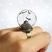 Scary little gray house and bats - fantasy ring