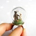 Ring Forest friends - bear and rabbit in terrarium ring - Spring Ring - Woodland ring