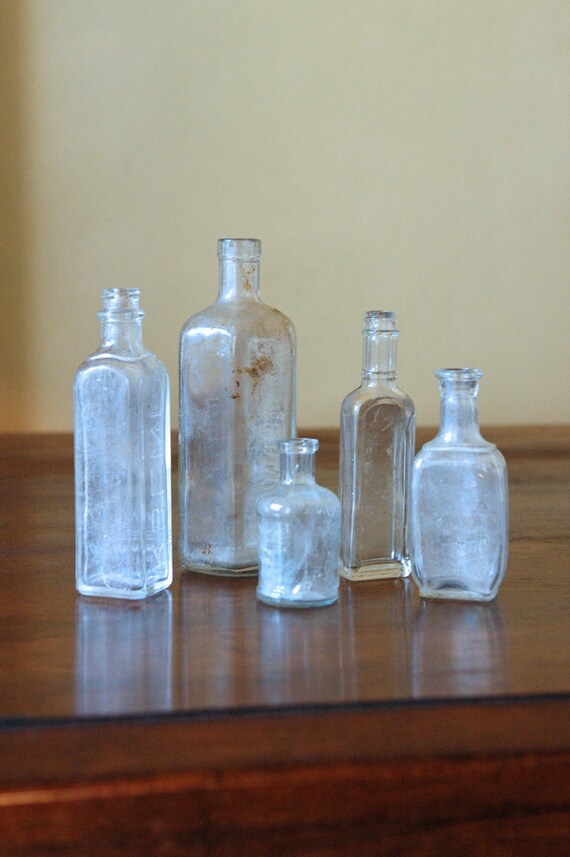Antique Glass Bottle Collection // The Apothecary