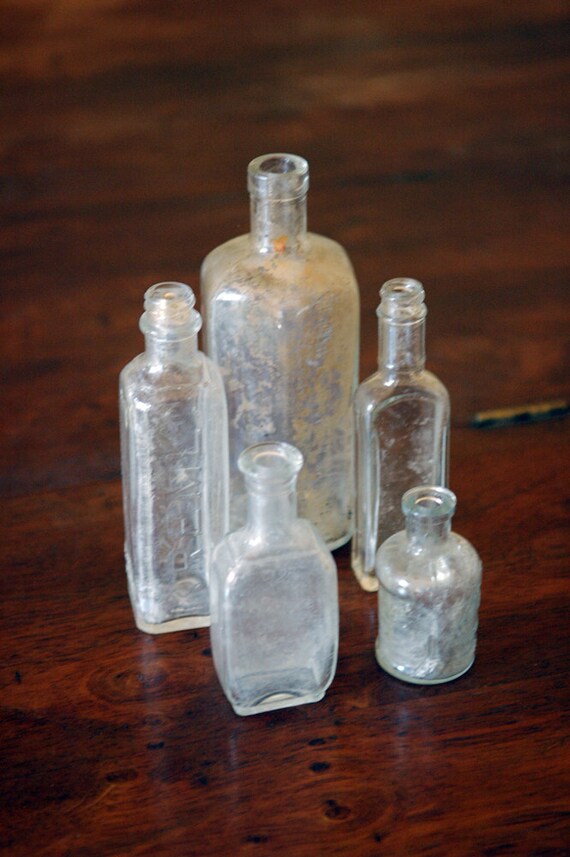 Antique Glass Bottle Collection // The Apothecary