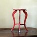 Antique Wood End Table // Little Red