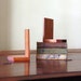 1940s Bookends // Vintage Wood Book Ends