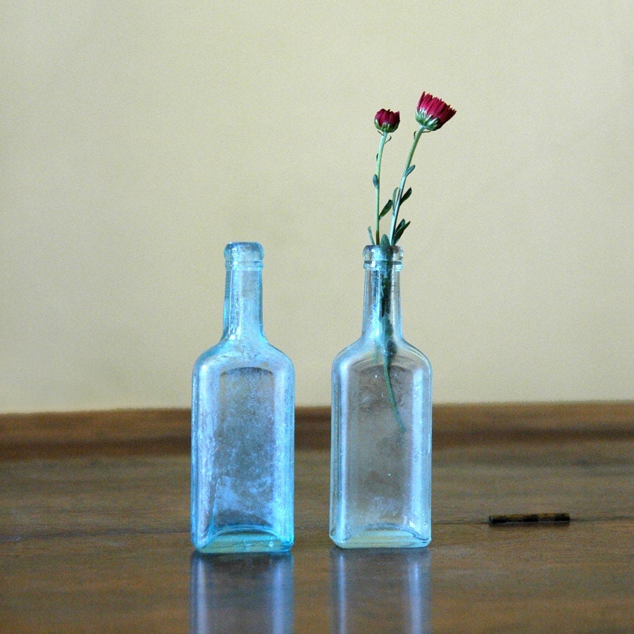 Antique Blue Glass Bottle Collection // Daily Dose