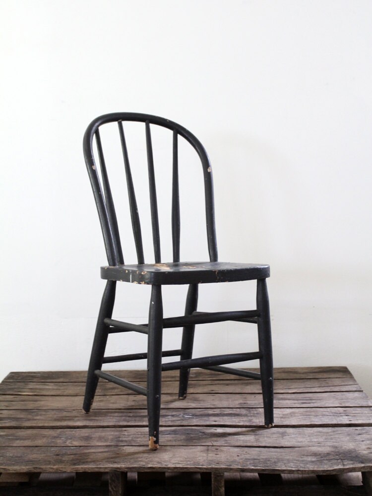 black spindle chairs